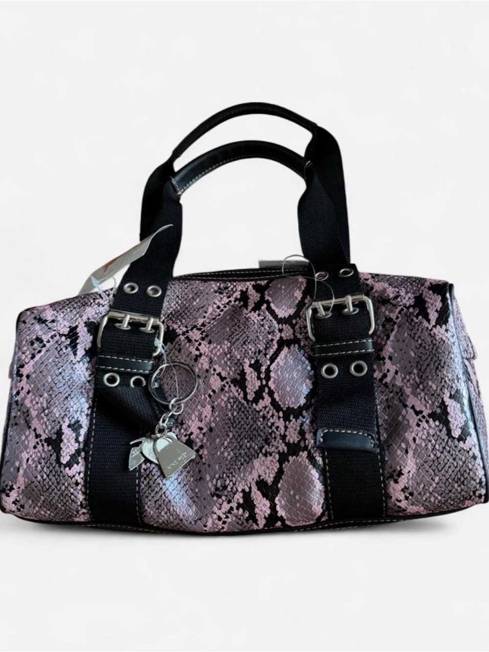 Nine West Purple Snakeskin Satchel- 3 Piece Set